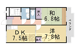 エトワール・サカモト 2DKの間取図画像