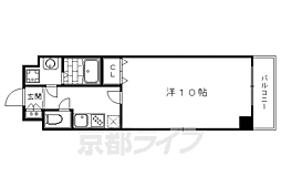 PINE館5 1Kの間取図画像