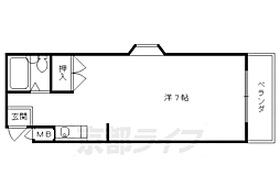 アークハイツ城南宮 1Kの間取図画像