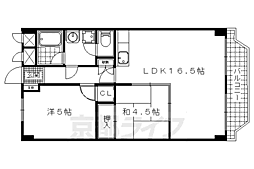 山科美富久ビルジュネス音羽 2LDKの間取図画像