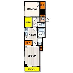高橋ビル 2Kの間取図画像