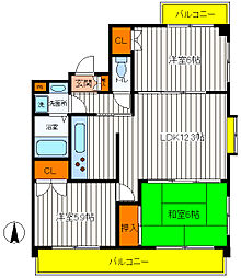 メゾン柴崎 3LDKの間取図画像