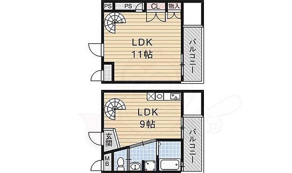 京都府京都市山科区音羽野田町(賃貸マンション1LDK・7階・45.94㎡)の写真 その2