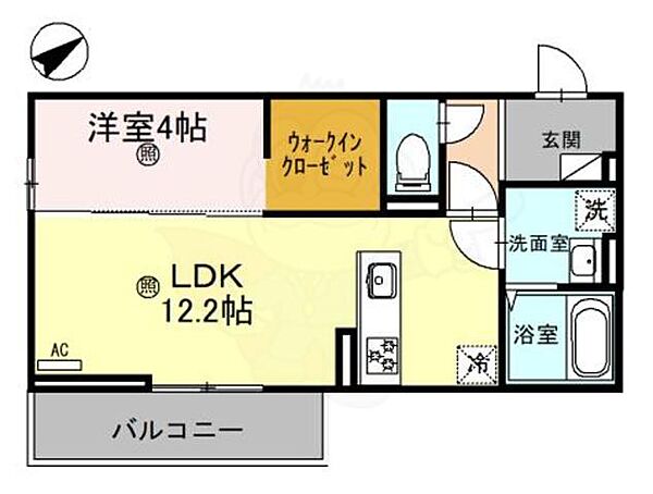 滋賀県大津市大江１丁目(賃貸アパート1LDK・2階・41.86㎡)の写真 その2