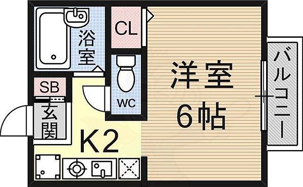 京都府京都市山科区日ノ岡鴨土町(賃貸アパート1K・2階・20.09㎡)の写真 その2