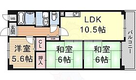 滋賀県大津市萱野浦2番27号（賃貸マンション3LDK・2階・65.11㎡） その2