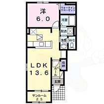 滋賀県大津市下阪本１丁目（賃貸アパート1LDK・1階・50.29㎡） その2