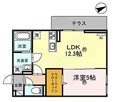 滋賀県大津市大江１丁目（賃貸アパート1LDK・1階・42.79㎡） その2