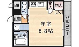 京阪石山坂本線 石山寺駅 徒歩18分の賃貸アパート 1階ワンルームの間取り