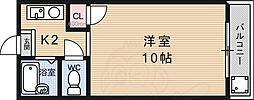 ラ・フロール小山 1Kの間取図画像