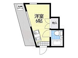プライム四ノ宮 ワンルームの間取図画像