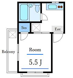 ラ・ファエル1 1Kの間取図画像