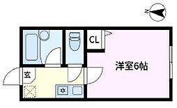 メゾン石神白山 1Kの間取図画像