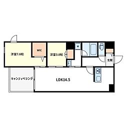 レガリア 2LDKの間取図画像