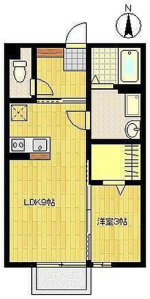 ヴィーブルやまと ｜佐賀県佐賀市大和町大字久池井(賃貸アパート1LDK・1階・33.39㎡)の写真 その2