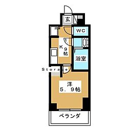Dormouse和 1Kの間取図画像