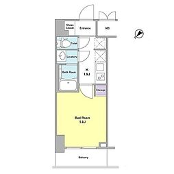 Dormouse和 1Kの間取図画像