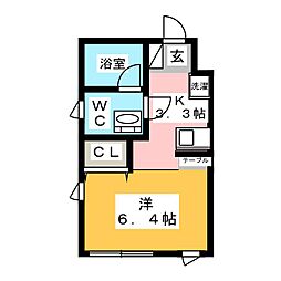 Regulus ワンルームの間取図画像
