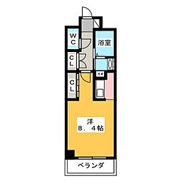 サン・クレール川崎 1Kの間取図画像