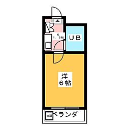 フォレストアバンセ 1Kの間取図画像