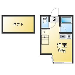 ユナイト塩浜アバディーンの杜 ワンルームの間取図画像