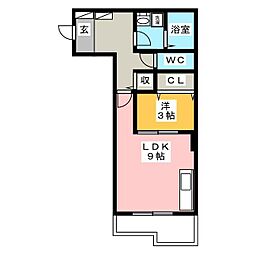ノワールエブラン 1LDKの間取図画像