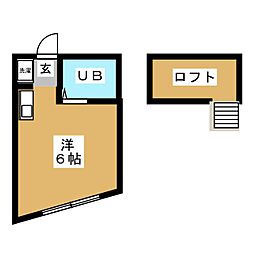LOFTINAトーチ ワンルームの間取図画像