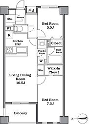 レジディア武蔵小杉 1SLDKの間取図画像