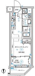 RELUXIA武蔵中原 1DKの間取図画像