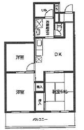 スカイビュー青葉台 3DKの間取図画像