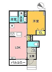 メゾン・ソレイユ 1LDKの間取図画像