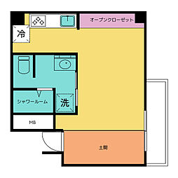 藤が丘ハイツ ワンルームの間取図画像