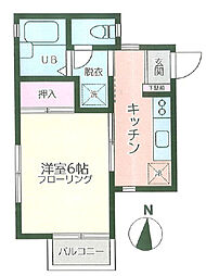 PetitLapin4 1Kの間取図画像