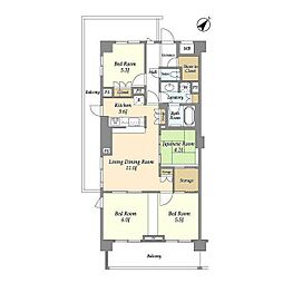 ブローテ大倉山 4LDKの間取図画像