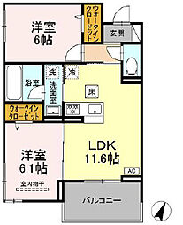 シャルマン日吉本町 2LDKの間取図画像