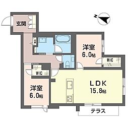 間取図画像 2LDK