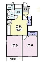 間取図画像 2DK