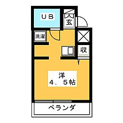 ホーユウコンフォルト白楽A館 ワンルームの間取図画像
