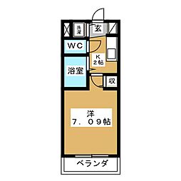 GROWS横浜妙蓮寺 1Kの間取図画像