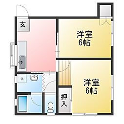 ユニテ片倉 2DKの間取図画像