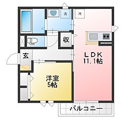 Fontana D'oro 1LDKの間取図画像