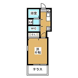 Fleur 1Kの間取図画像
