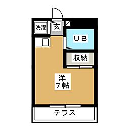 メゾン酒井 ワンルームの間取図画像