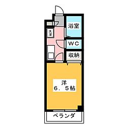 エム・グランドール 1Kの間取図画像