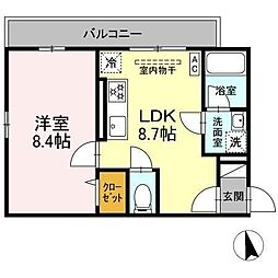 Maestro (マエストロ) 1LDKの間取図画像