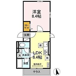 Maestro (マエストロ) 1LDKの間取図画像