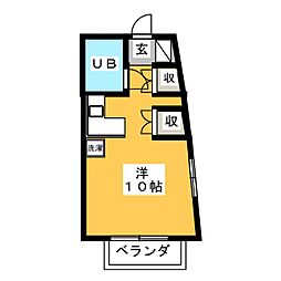 フラット・8 ワンルームの間取図画像
