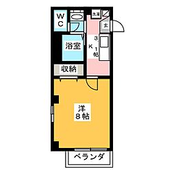 ルシエール横濱 1Kの間取図画像