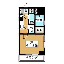 モンテヨコハマ 1Kの間取図画像