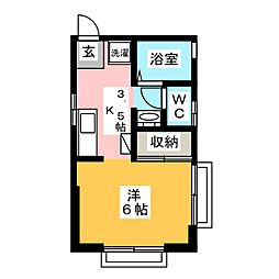 キャンファトリー134 ワンルームの間取図画像